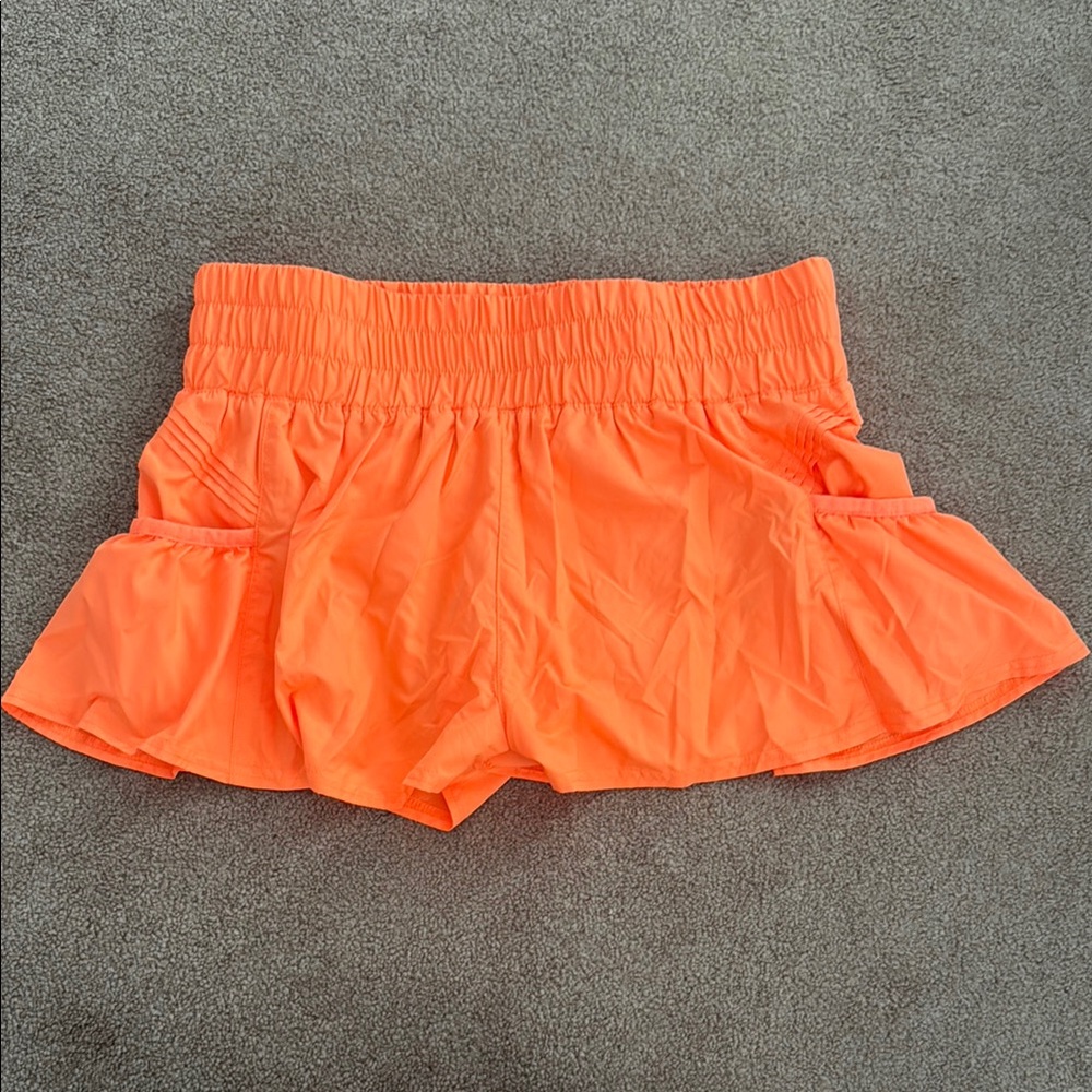 Free People Orange Get Your Flirt On Shorts